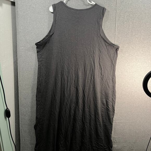 Candace Cameron Bure Sunkissed Regular Midi T-Shirt Dress Washed Black Size 3X - Picture 14 of 14